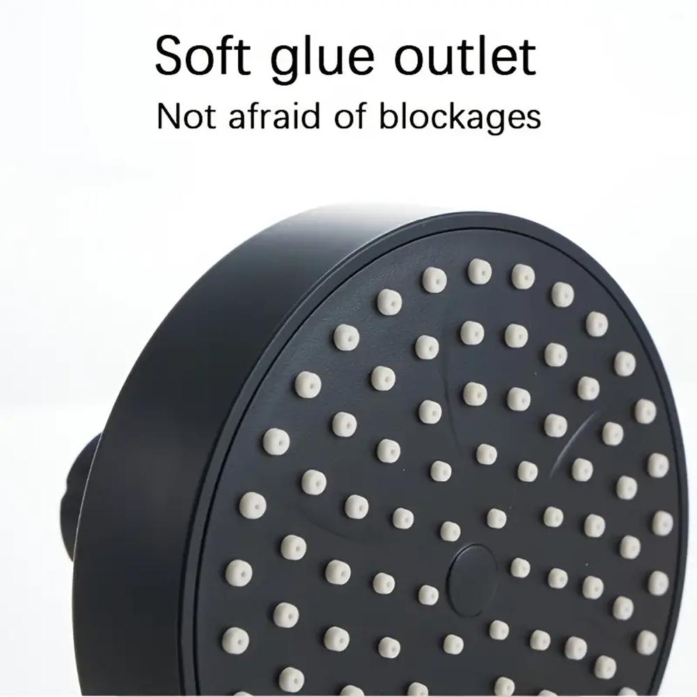 Adjustable Rainfall Shower Head 4 Inch Thickened High Pressure With Rubber Jets Shower Head Sprayer Bathroom Fixture Faucet
