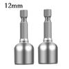 2PCS 6-13mm Impact Socket Magnetic Nut Screwdriver 1/4in Hex Shank Electric Drill Bit For Power Drills Cordless Magnetic Drivers