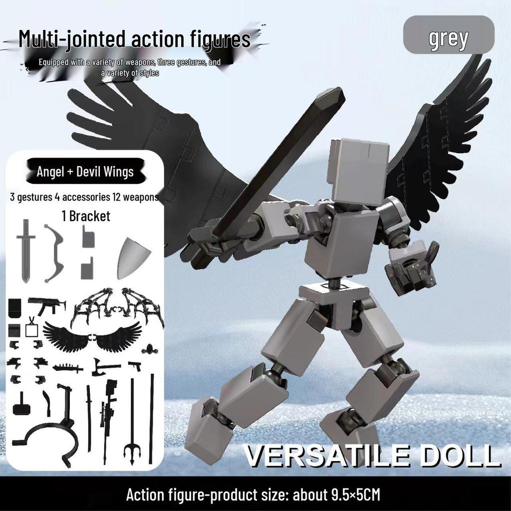 Lucky 13 Articulated 3D Printed Mini Action Figure with Personalized Joints
