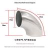 201 Stainless Steel 90 Degree Elbow Pipe Joint Universal Sanitary Welding Fitting for Industrial Plumbing Pipeline Repairs