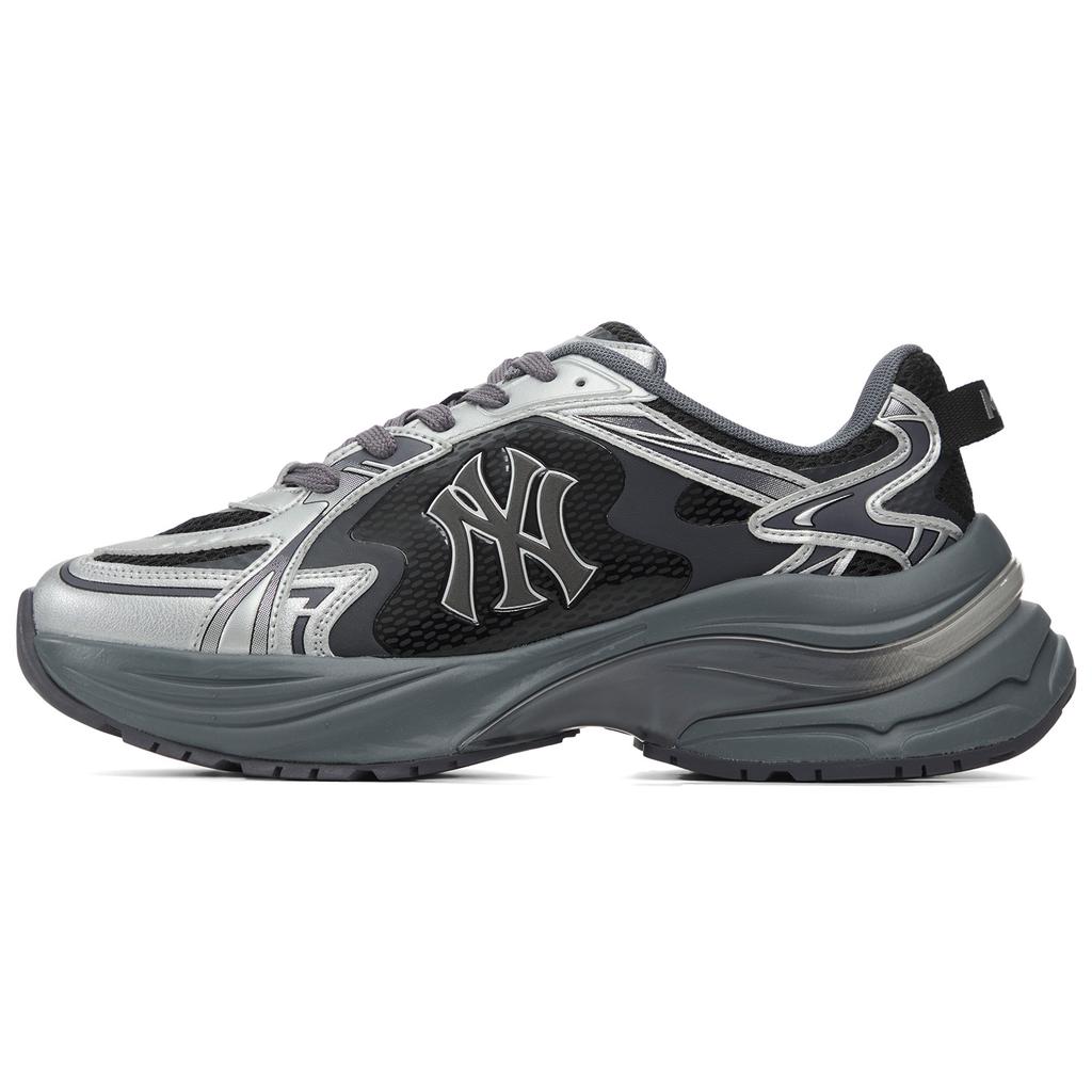 New MLB New York Yankees Height Increasing Breathable Low top Running Shoes Unisex Silver Black 3ARNSPE5N-50SID