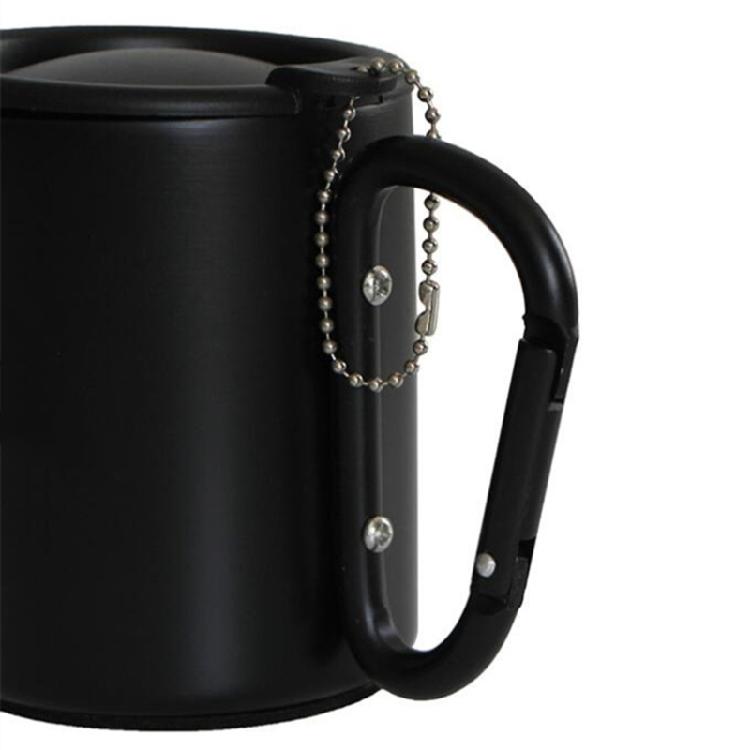 Camping Mug Insulated Mug with Carabiner Handle & Lid Portable Picnic Water Mug