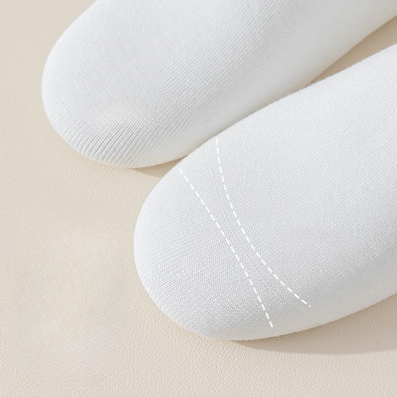 Short Socks, Solid-colored Cotton Socks for Autumn Girls, Women's Double-bar Striped Sweat-absorbing Boneless Sports Socks, Versatile Women's Socks