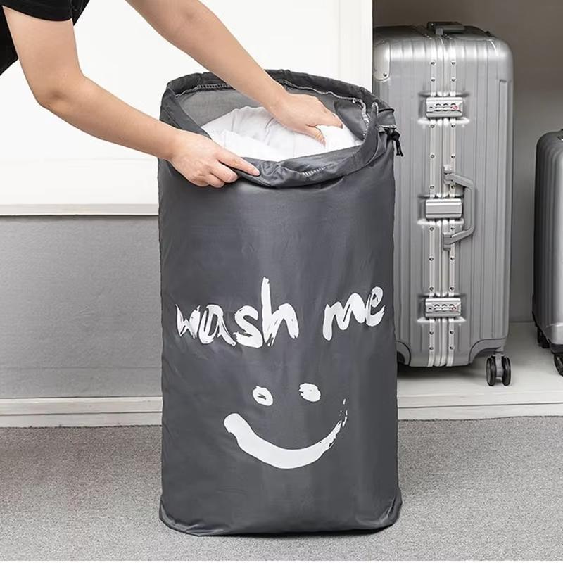 Nylon Laundry Bag Travel Storage Pouch Machine Washable Dirty Clothes Storage Wash Drawstring Bag Large Capacity