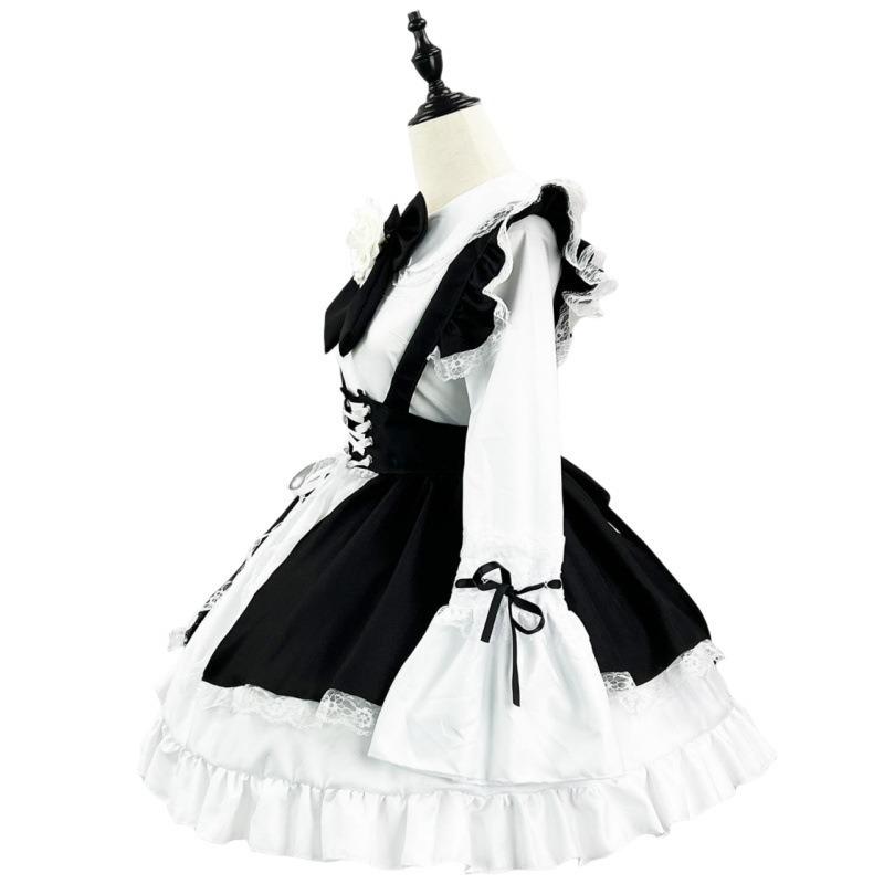 Cute maid outfit soft girl lolita dress ladies dress boss restaurant maid uniform set