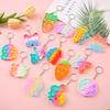 Bubble Popping Keychain Students Office Workers Stress Relief Push Bubble Key Ring Backpack Hanging Decoration Charm