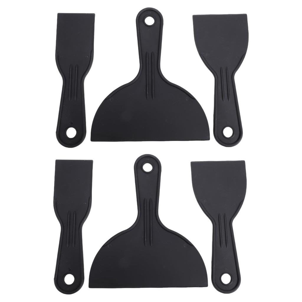 6PCS Paint Scraper Tools Plastic 2 3 6 Inch Wall Putty Scraper Spreader Tool for Drywall Repair Painting Patching