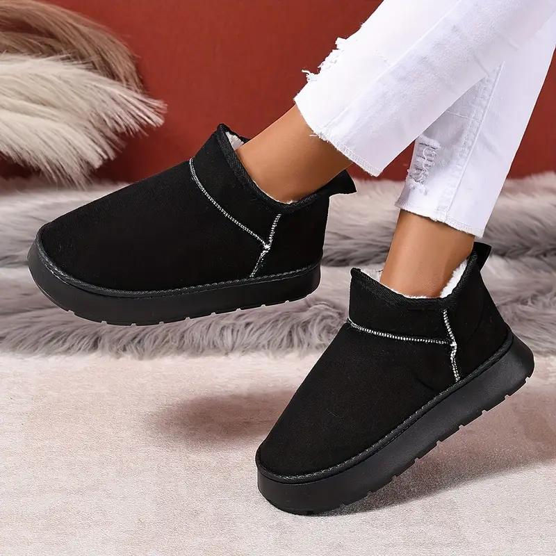 Damen Plüsch Slipper Mokassins mit Weicher EVA Sohle - Gemütliche Winter Winterfußbekleidung Stilvolle Slipper Plüsch Innenfutter