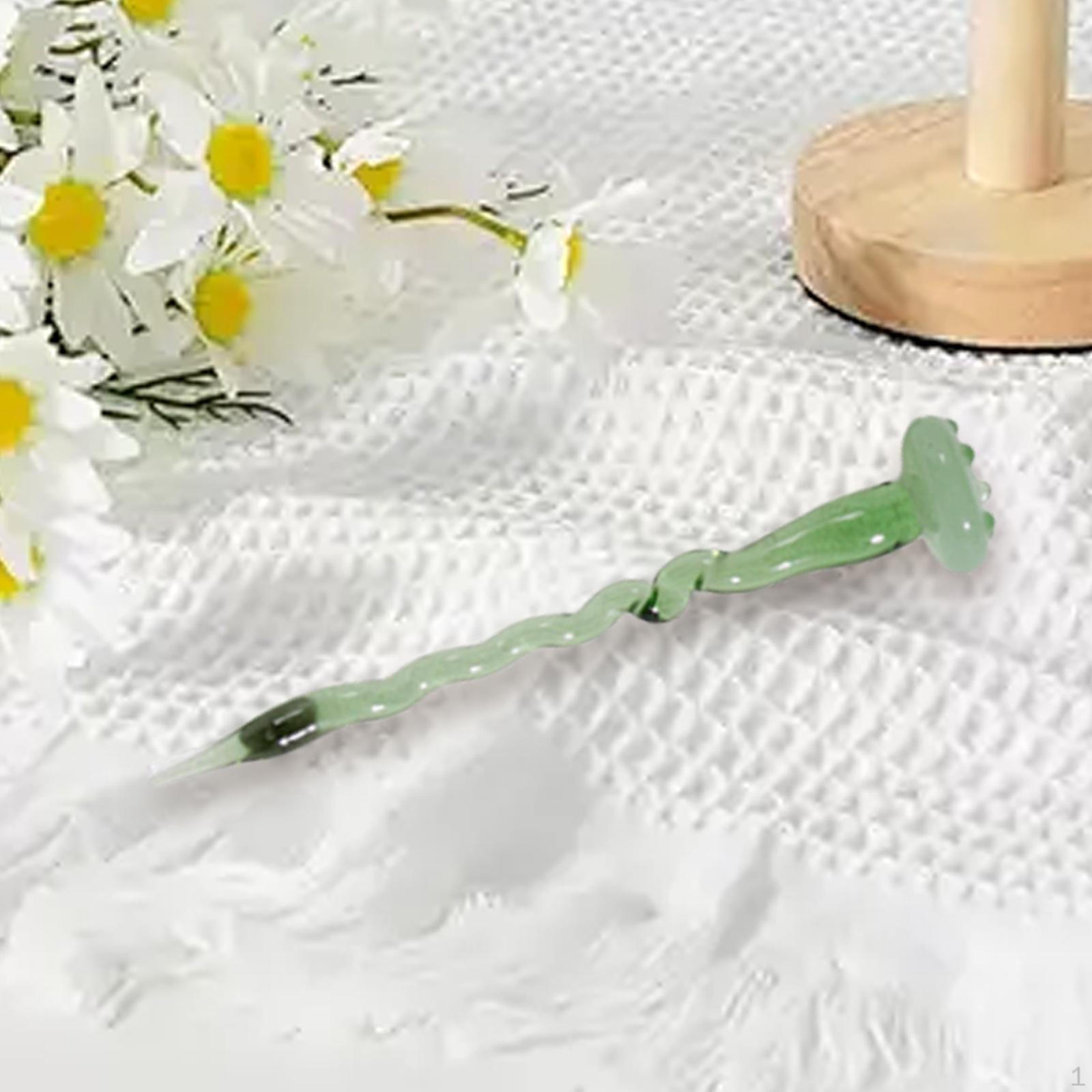 

Mini Glass Flower Artificial Small Home Decoration Gifts Floral Figurine for Wedding Summer Green Lotus