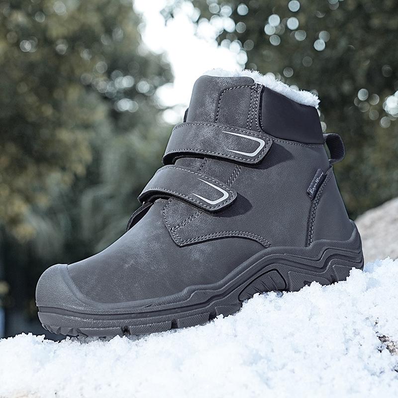 Trendy High-Top Winter Snow Boots for Kids - Warm Cotton Casual Footwear