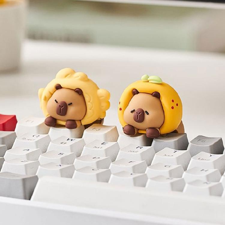 Computer Monitors Decoration Cartoon Capybara Animal Figurines Toy for Computer Screens Keyboards Dashboards Decors