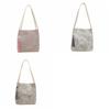 Large Capacity Embroidery Shoulder Bag Butterfly Women Handbag Sweet Flower Bucket Bag  Outdoor