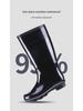 Men's Wear-Resistant Waterproof PVC Work Boots: Non-Slip, Velvet-Lined for Autumn/Winter