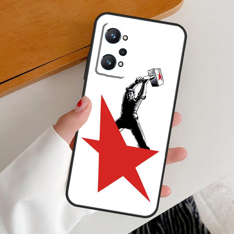 

Red Soviet Union USSR Flag For Realme 14 10 11 12 13 Pro Plus GT6 GT7 15 Pro C65 C67 C63 C61 C55 C51 C53 C35 C75 Case Realme GT7