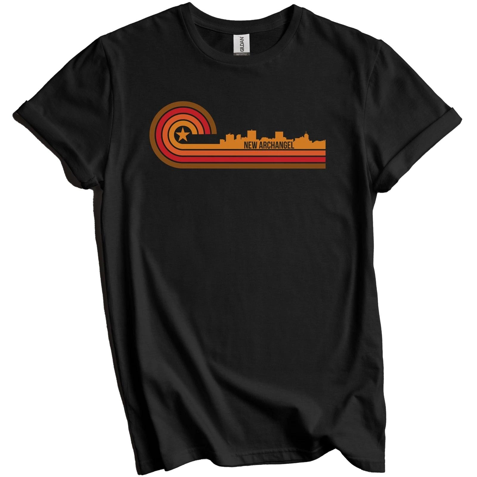 

Retro Style New Archangel Alaska Skyline T-Shirt 2XL