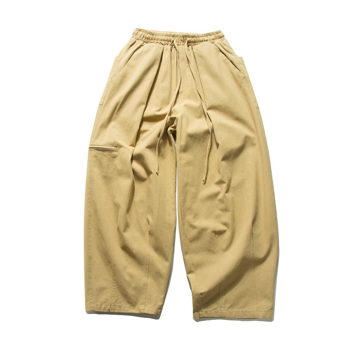 

RUIIENRS x ORIGTEEN 2025 Весна Брюки кэжуал свободного кроя с широкими штанинами в японском стиле. M хаки