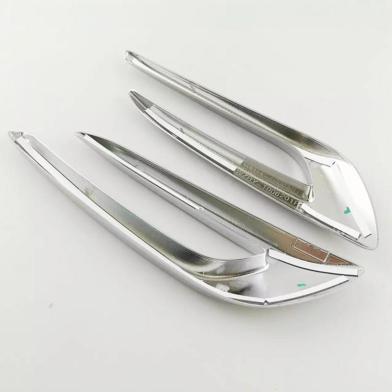 For Buick Encore 2016 17 2018 2019 ABS Chrome Accessories Car Front and Rear Fog Lamp Light Frame Trim Sticker Decoration Cover 4eg