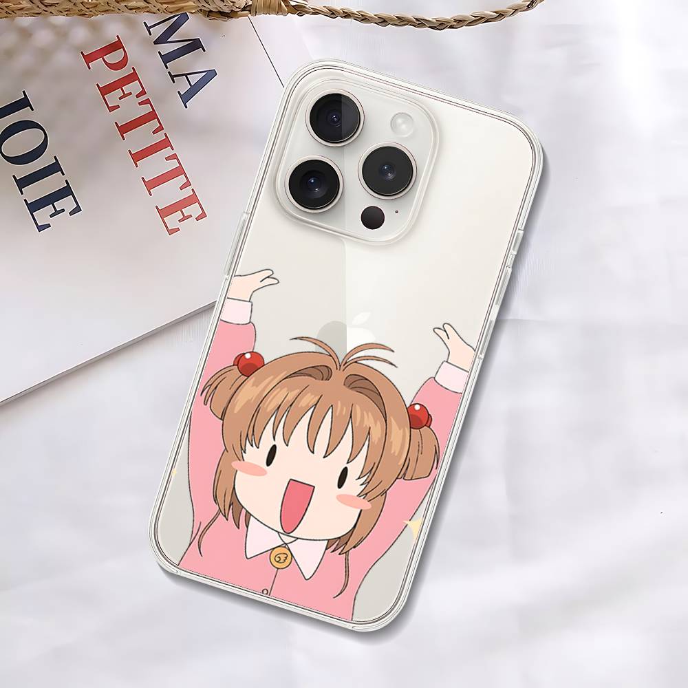 Cute C-Cardcaptor Sakura-S Phone Case For IPhone 17 16 15 12 11 Pro Max 14 Plus 13 Mini Clear Cover Soft Funda