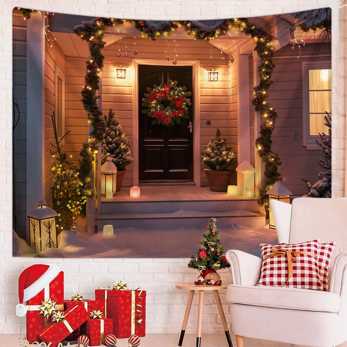 

Зимнее утро Олень Рождественская елка Настенный гобелен Рождественская настенная подвесная елка Настенная подвесная елка Великолепная рождественская елка Камин Подарки 150x130cm