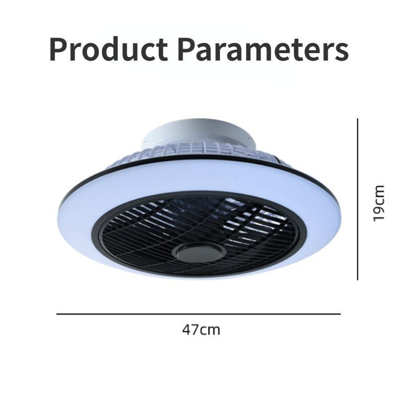 Silent Ceiling Mounted Electric Fan Lamp Six Speed Adjustable Intelligent Droplight Fan 47*19cm Bedroom Integrated Fan Light