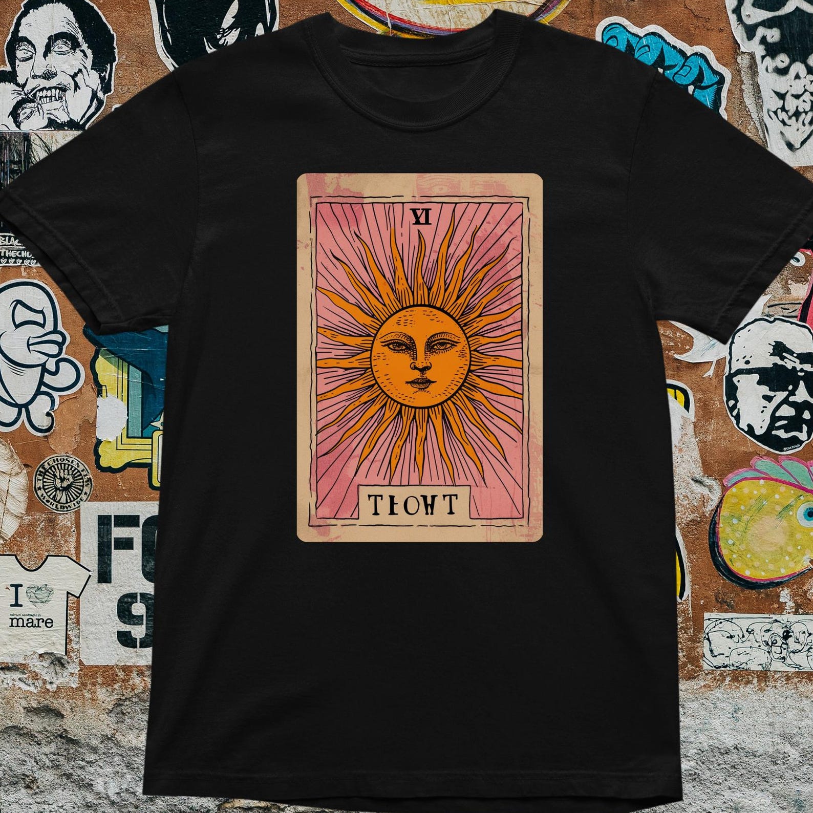The Sun Tarot Card T-Shirt: Vintage Mystical Graphic Tee 3XL
