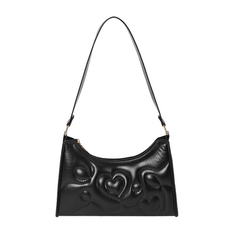 Stylish Pu Leather Shoulder Bag For Women With Zipper Closure And Inner Pouch