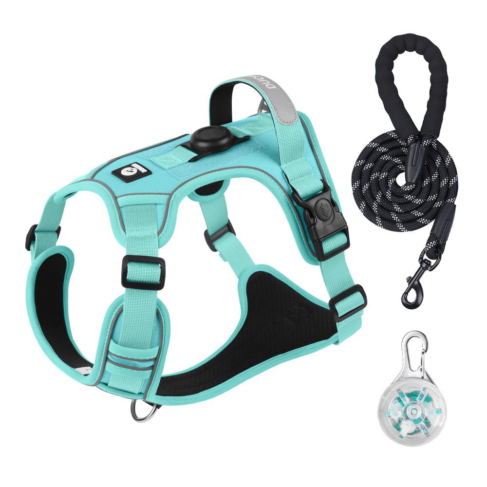 Neues Hundebrust- und Rückenteil für den Außenbereich, explosionsgeschützt, stoßfest und ausbruchsicher, Hundeleine, großes Hundebrust- und Rückenteil, reflektierend, verlustsichere Hundeleine