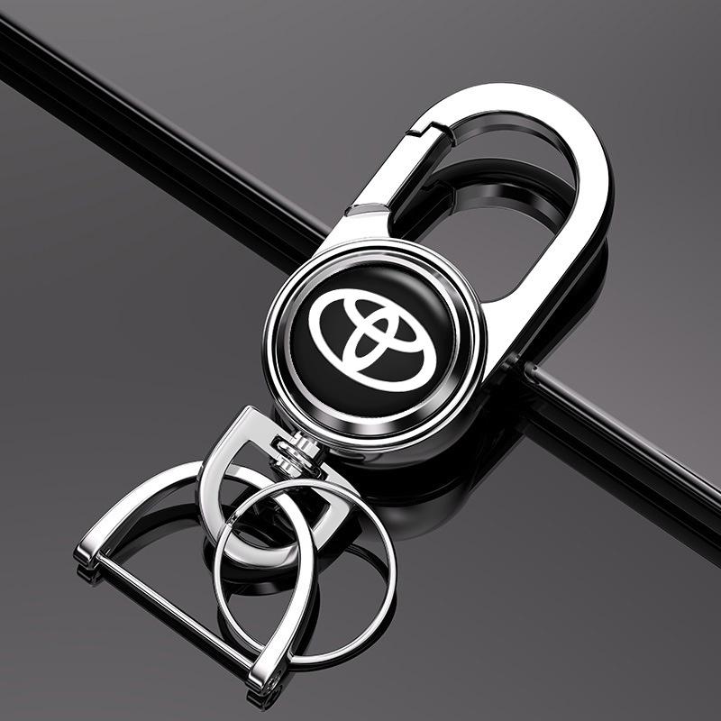 Alloy Metal Car Styling Key Chains Ring Anti-loss Keychain For Toyota Camry RAV4 Land Cruiser Highlander Corolla Car Accessories