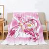 Beauty Warrior Anime Blanket King Size Beach Towel Warm Winter Blankets for Sofa Knitted Plaid Luxury Bedding Home Interior Knee