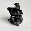 La nouvelle statue de grenouille sorcière en résine convient aux décorations de maison avec des chapeaux noirs et des squelettes