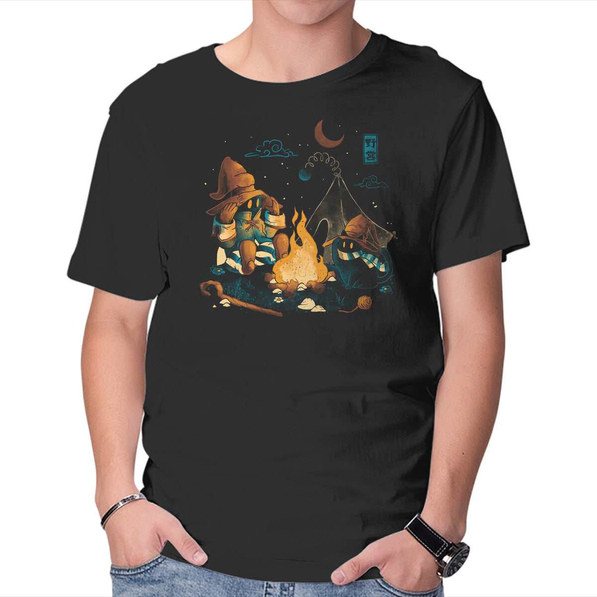 Unisex Crew Neck T-Shirt Magic Camp Graphic Short Sleeve Casual Tee M