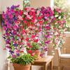 Vibrant Colors Artificial Morning Glory Flowers Morning Glory Branch  Wall Hanging Decor