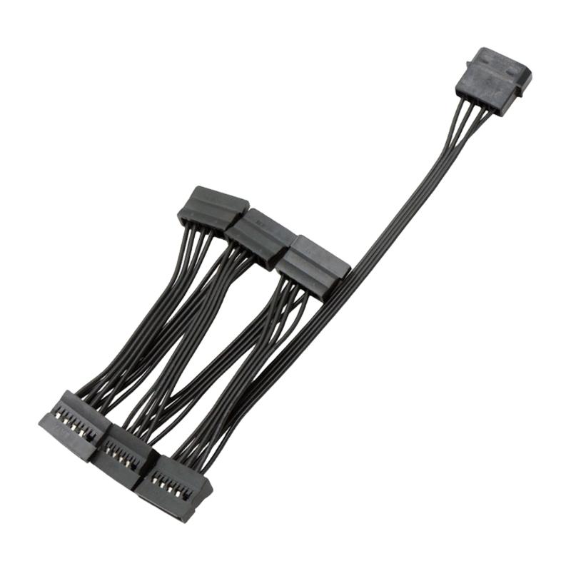 Stromverlängerungskabel 15-polig Stecker auf IDE 3/4/5/6 Groß 4-polig Buchse Kabel Stromadapter für Festplatte Hardware-Adapter