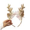 Christmas Glitter Deer Antlers Headband Party Party Dress Up Headwear Cute Cartoon Bell Reindeer Headband Girls Gifts
