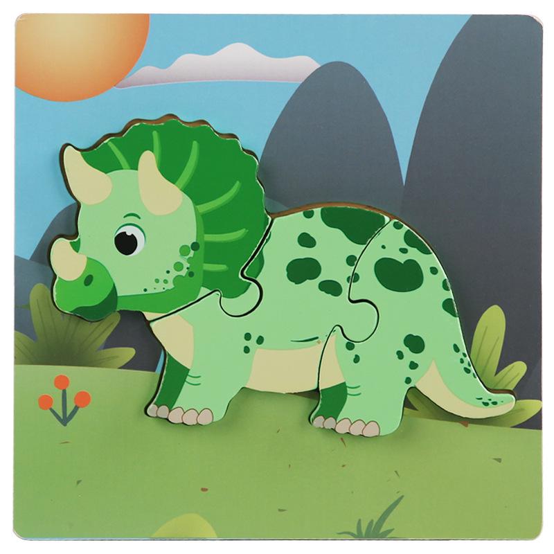 Wooden 3D Puzzle for Early Education: Infant & Toddler Intellectual Development, Hand-Eye Coordination Toy for 1-3 Year Old Boys & Girls