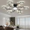 Modern Black Ceiling Chandeliers For Living Room Hall Ceiling Light Fixture Romantic Starry Gold Creative Ceiling Lamp Bedroom