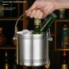 Stainless Steel Double-Layer Insulated Ice Bucket