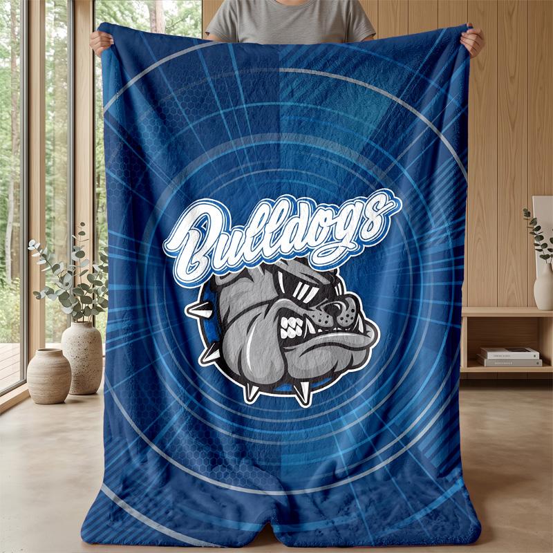 Canterbury-Bankstown Bulldogs Flannel Fleece Blanket Cozy Warm Throw Blanket For Couch Bed Travel All Season Use