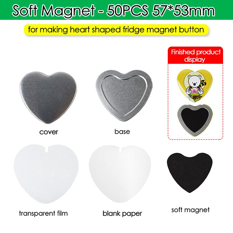 50/100PCS 25-75mm Magnet Refrigerator Badge Pin Button Maker Parts DIY Badge Button Pins for Art Crafts Making Fridge Badges Set