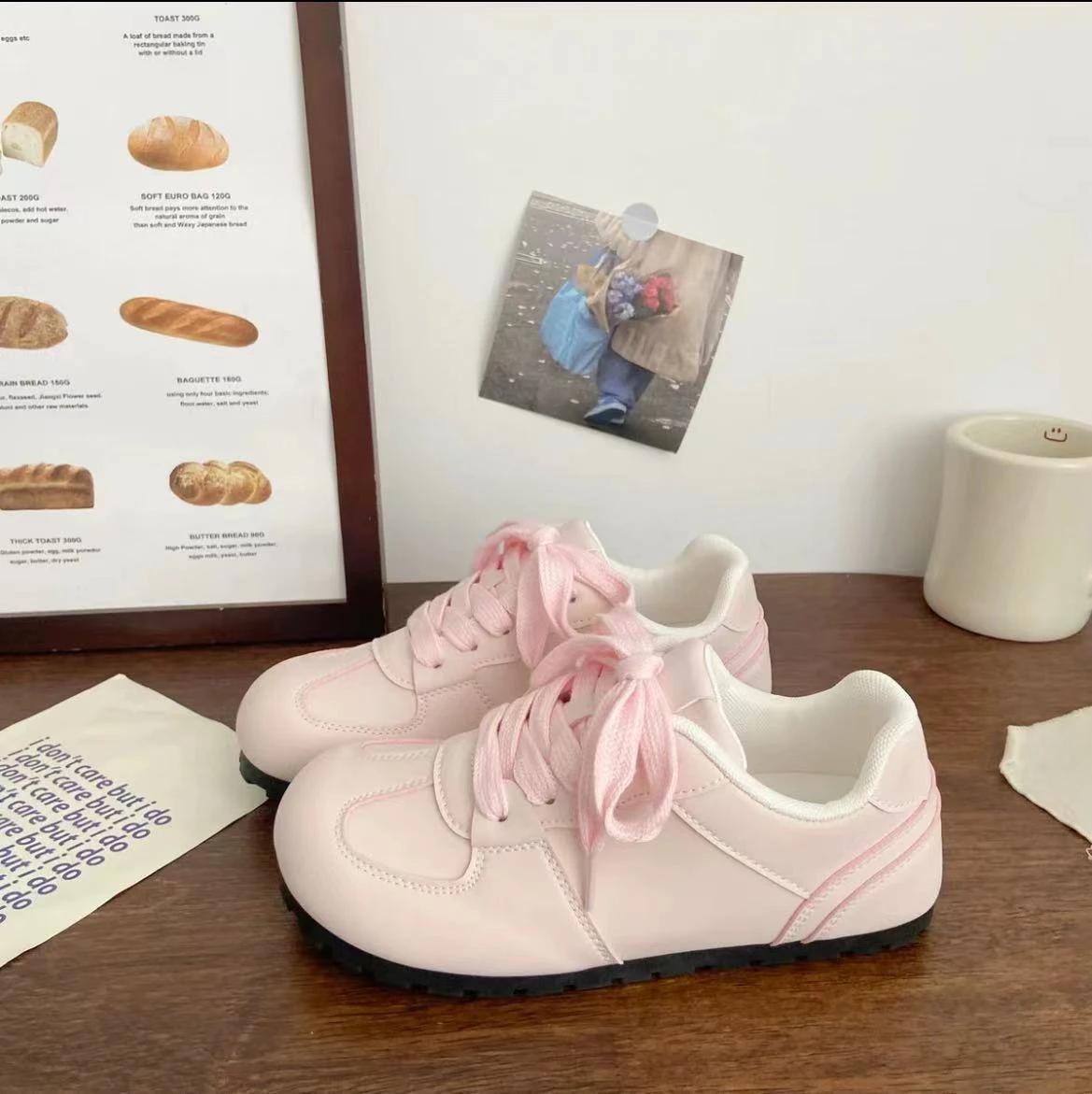 

2024 Взрывные Новые Осенние Легкие Женские Повседневные Ретро Кеды на Мягкой Подошве Женские 36 розовый