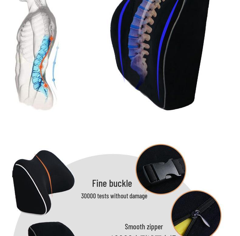 Lendenstützkissen aus Memory-Schaum für Auto und Bürostuhl