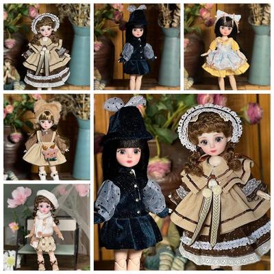 1 Set Long Hair 30cm Bjd Doll with Clothes 1/6 SD Princess Makeup Ball Joint Doll  Girl Gift