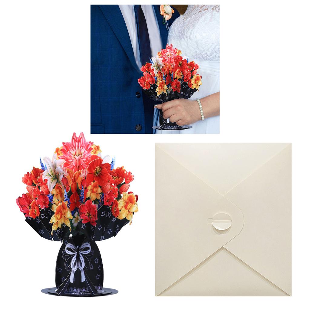 Felicitare 3D Flori Artificiale Buchet de flori Ornamente Rechizite pentru Ziua Mamei Ziua Zilei Ziua Zilei Cadou