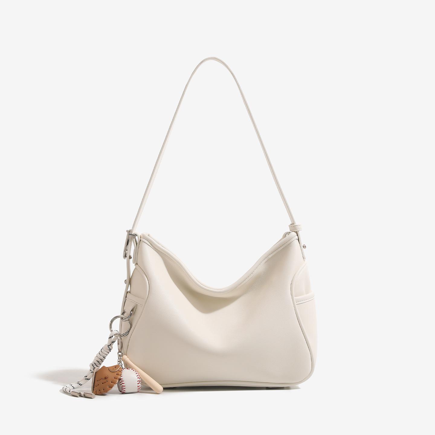 

Valencia High-End Light Luxury Crossbody Tote Bag 26x10x21 cm білий