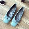 Fashion Doudou Square Toe Flat Shoes for Women 2024 New High Quality Genuine Leather Soft Sole Large Size