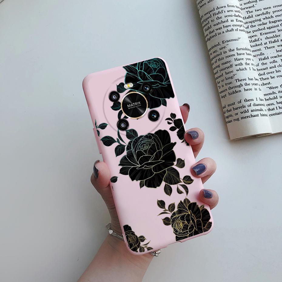 

For Huawei Honor X9 2022 Case Cover on Honor X9 4G Phone Bumper Protector TPU Shell For Fundas Honor X9 X 9 HonorX9 Cover Flower Honor X9