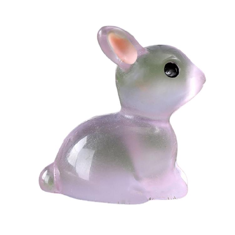 Soft Glowing Rabbits Miniatur Night Glowing Bunnies for Creating Miniature Figurines Home Decorations 20PCS