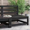 VidaXL Garden Middle Sofa Patio Middle Sofa Terrace Furniture Outdoor Garden Sofa Backyard Black Wood 805669