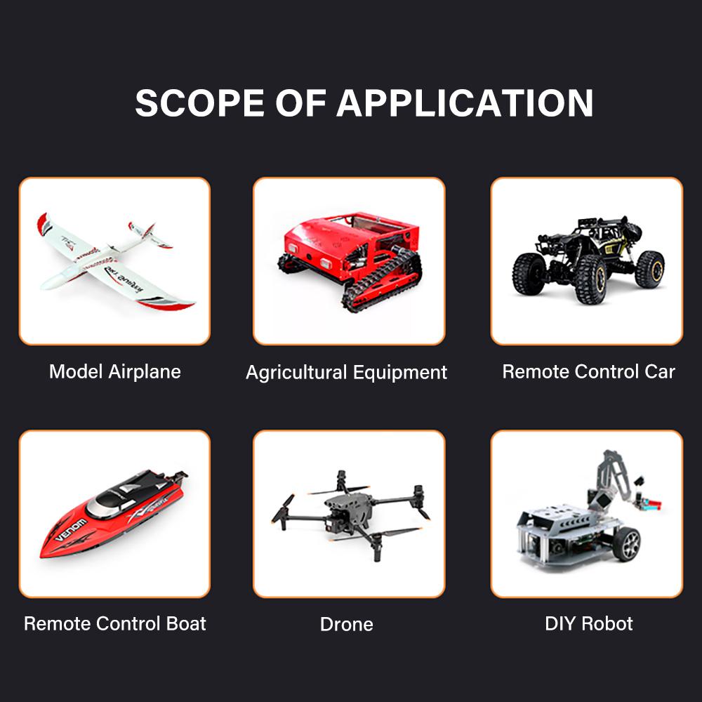 HOTRC HT-8A Transmitter 8CH Radio Controller Cruise Control Gyroscope 300M with F-08A Receiver For Model Aircraft Car Boat