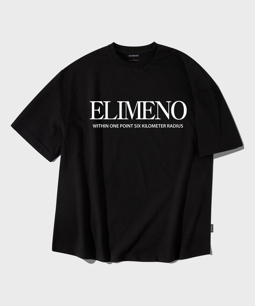 ELIMENO El Retro Logo Oversized Short Sleeve T-Shirt Black
